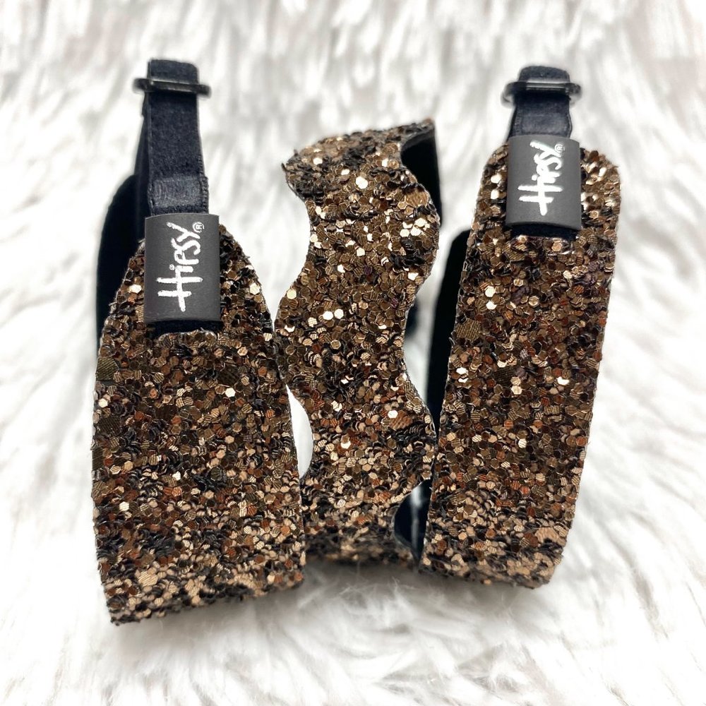 Hipsy Bracelet Adjustable Brown Skinny Wave or Wide Cute Bling Glitter Cuff